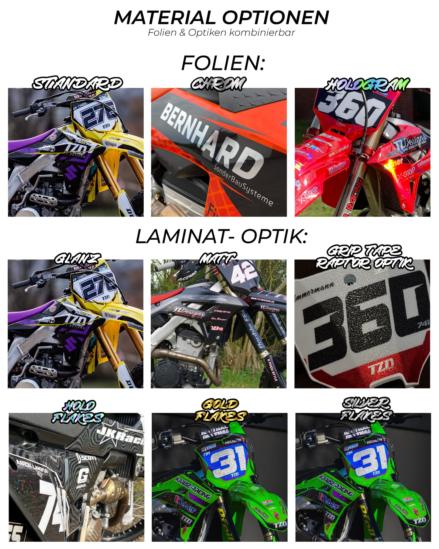 Individuelles DEKOR für Mini Bikes 50ccm, 65ccm & Pitbike