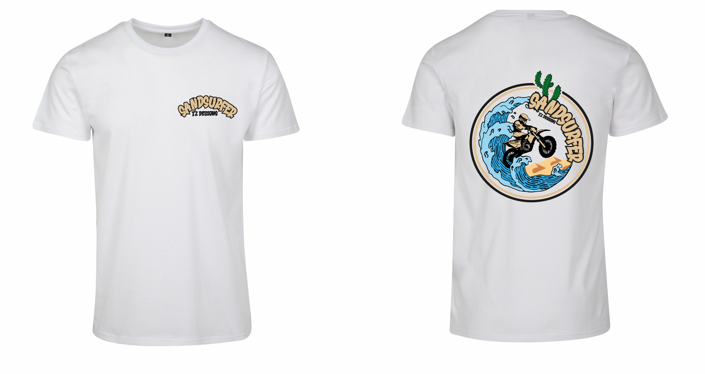 SANDSURFER KIDS 122/128 T-Shirt Weiß | TZ Designs
