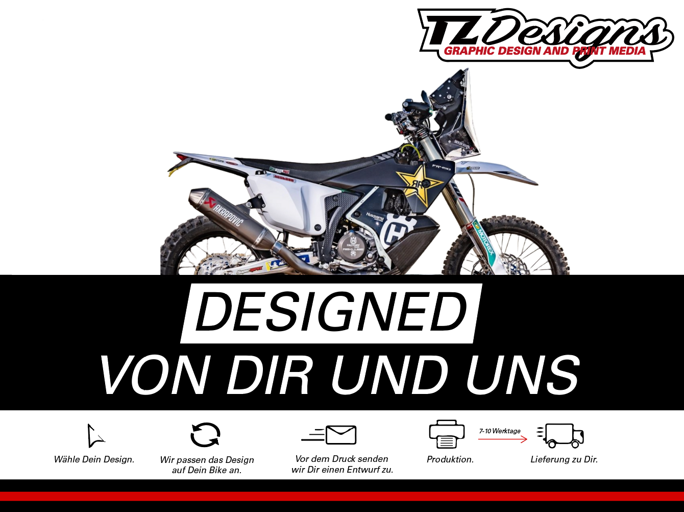 Individuelles DEKOR für Husvarna 450 Rally Replica 2025