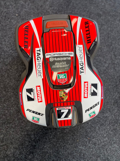 Tag Heuer Porsche Dekor für Husqvarna 305 Rasenmähroboter